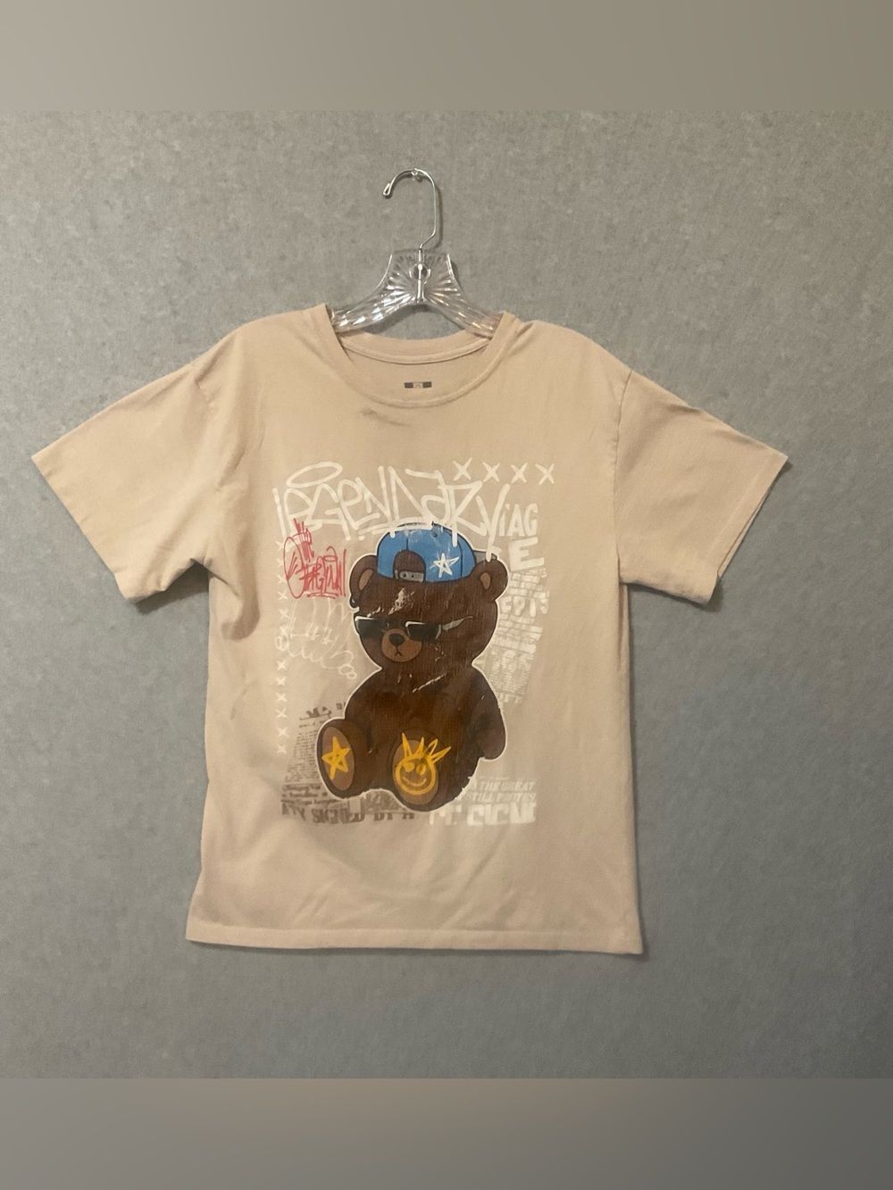 Legend Kids Beige Graphic Bear Tee SZ XL